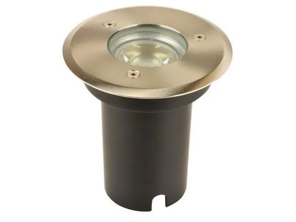 SD grondspot rond alu (rvs look) GU10 5W 