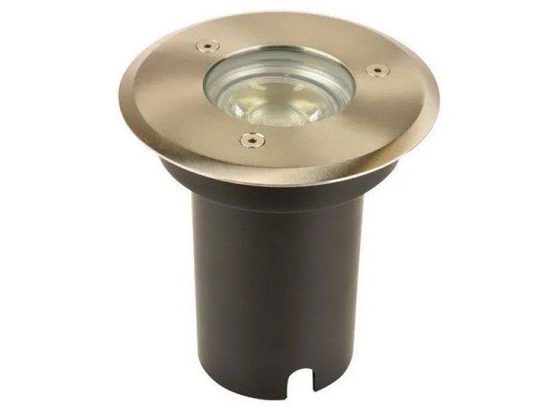 SD grondspot rond alu (rvs look) GU10 5W 
