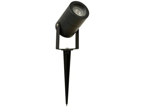 Ledspot verstelbaar tuinspies incl. GU10 ledlamp 5W 3000K zwart  modern desgin