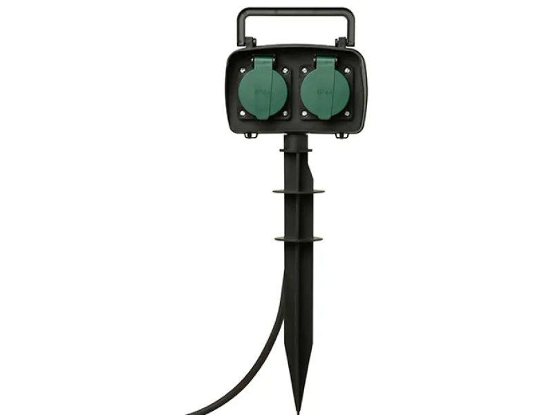 Tuinspies 2V + RA 10 meter 3x1.5mm² H05RN-F zwart