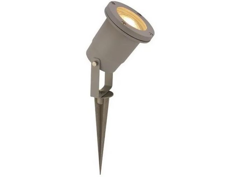 Ledspot verstelbaar tuinspies incl. GU10 ledlamp 5W 3000K grijs/alu